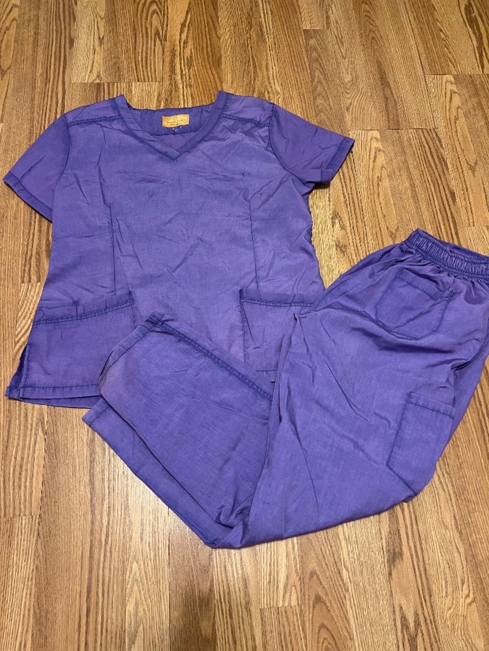 Jeanish Scrubs purple scrub set XL
